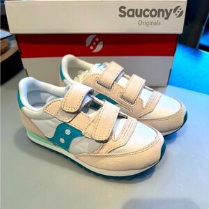 Saucony Kids' White and Blue Sneakers NWT & Box